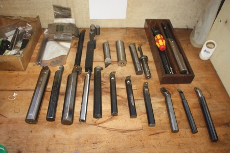 Various cutting tools on table