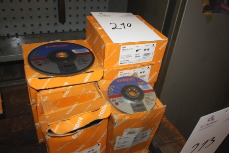 7 boxes x grinding discs, 180x6, 0x22, 23 + 2 boxes grinding discs 125x6, 0x22, 23