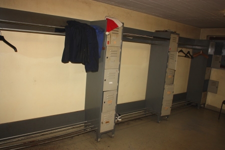 4 sections cabinets in locker room