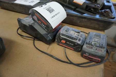 3 pieces. Bosch Li-Ion batteries, 18V 3.0 Ah Premium + 1 pc. barns