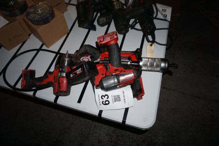 3 pieces. power tools, Milwaukee