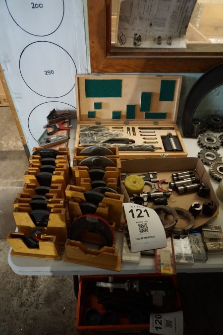 Various measuring tools, plates, etc.