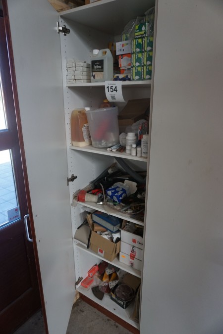 Contents of 5 shelves of various bulbs, tools etc.