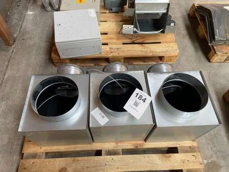3 pieces. Adjustment boxes with dampers for ventilation systems