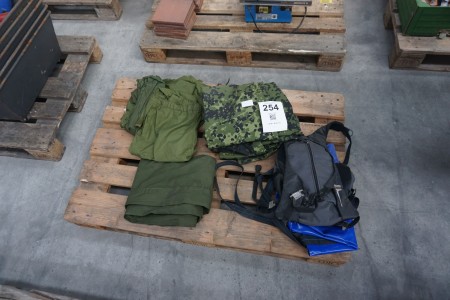 Various camouflage clothing