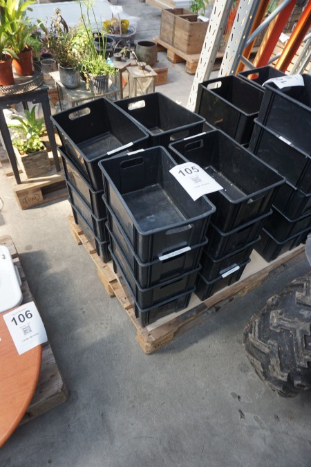 Lot of plastic boxes
