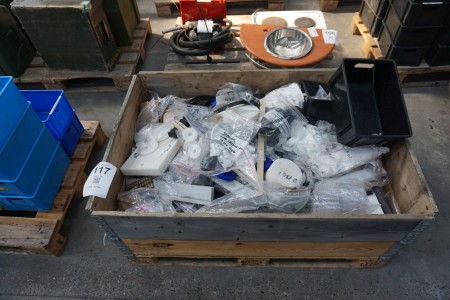 Pallet with various plastic elements