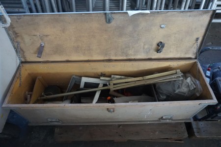 Toolbox with various hand tools