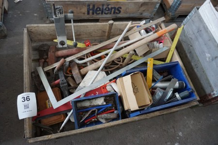 Pallet with various tools