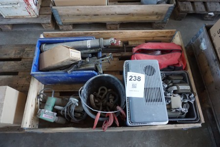 Pallet with various grout guns etc.