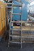 Pallet with various containers, shoe racks, etc.