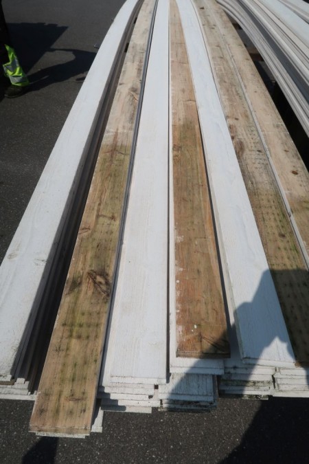 196.8 meters of rough white-painted boards