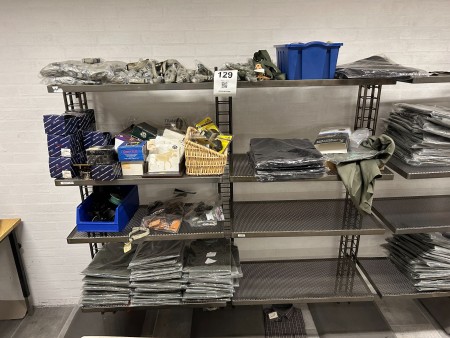 Contents of 2 compartment display rack