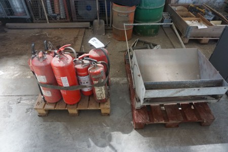 Lot of fire extinguishers etc.