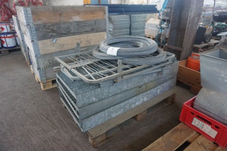 Various parts for pallet cages
