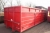 Container, rød, ca. 20 fod. Presenning top