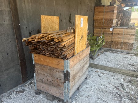 Pallet with large batch of intermediate sticks