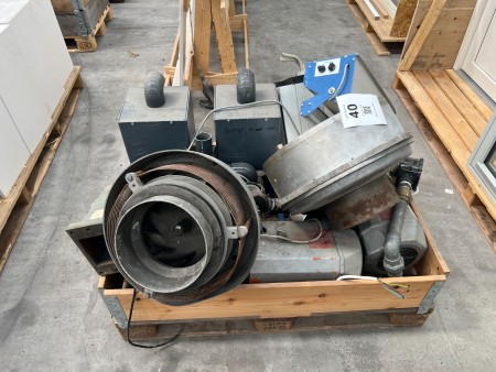 Pallet with misc. electric motor etc.