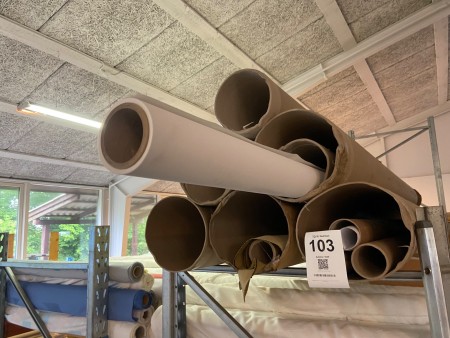 Various large cardboard tubes with contents