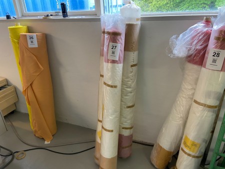 3 pieces. large rolls of fabric