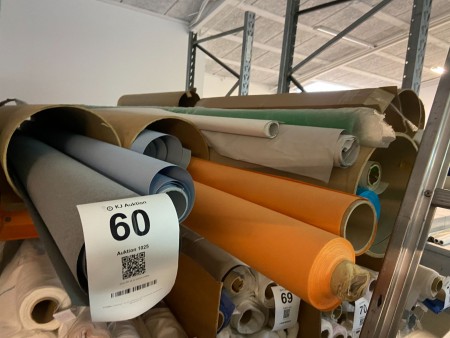 3 tubes containing various textiles & types of fabric