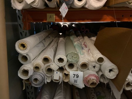 Lot of rolls of fabrics & textiles
