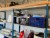Contents of 7-bay workshop shelf of various tools, barrels, assortment boxes, etc.