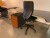 Tisch heben/senken inkl. Stuhl und Büroschrank