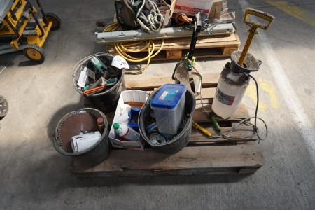 Pallet with various tools etc.