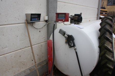 Diesel Oil Vessel, 4000 liter, with pump and meter with code. Year 2007