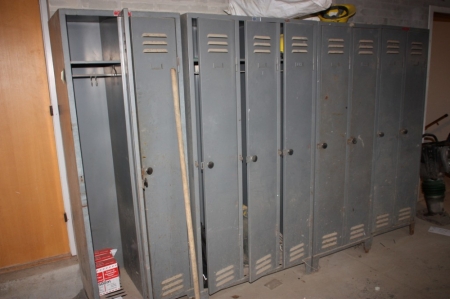 3 pcs. 2-compartment locker cupboards + 1. 3-compartment locker cabinet