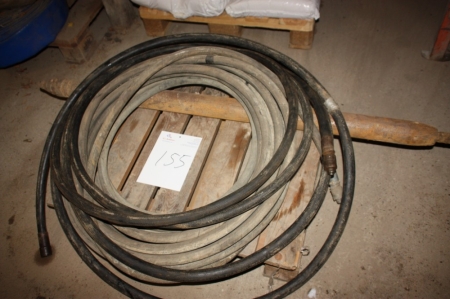 Spear and hose for construction drilling