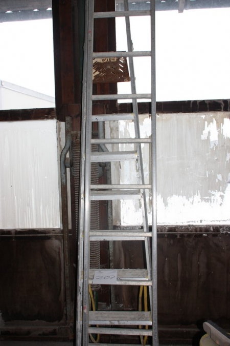Aluminium stepladder 8 steps + aluminium ladder, approx. 2.5 meters