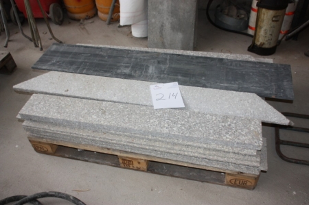 Pallet with granite panels, etc.