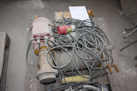 Equipment hoist for scaffolding 
