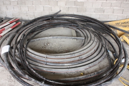 Lot water pipes, labeled 65x5, 8 40x5, 8, etc.