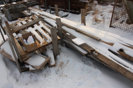 All wood on site: formwork, pallets, poles, etc. (excluding parts for scaffolding)