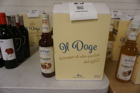 6 bottles of syrup, Il Doge, Grenadine