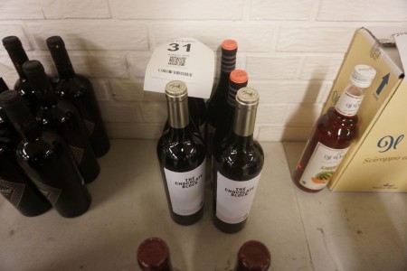 6 bottles of red wine, 2 bottles, The Chocolate Block, Syrah - 4 bottles, Cara Nord, Tempranillo