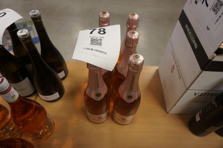 6 flasker rosé brut, Veuve D'Argent