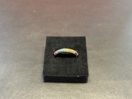 Gold plated silver ring