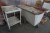 Transport trolley, rolling table + various chairs