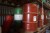 8 barrels containing oil