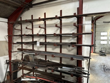 Branch rack with contents of various iron pipes etc.