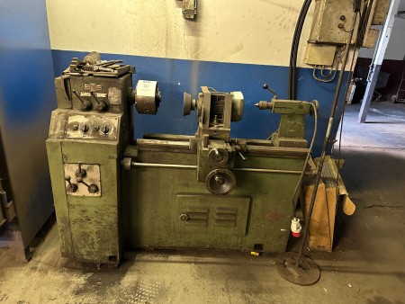Lathe with retrofitted grinder, PMD