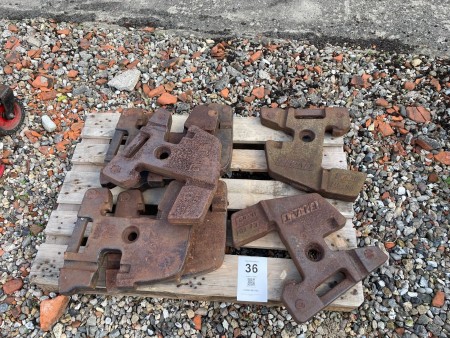 7 weight blocks for tractor, Fiat
