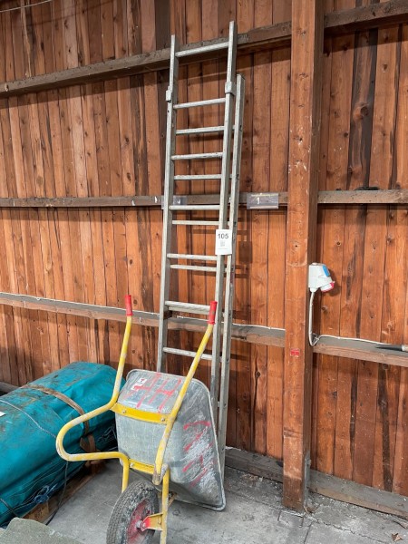 Wheelbarrow + 1 pc. aluminum ladder