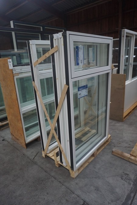 3 Stück. Fenster in Holz/Aluminium