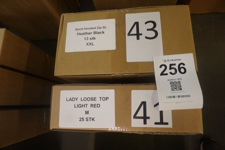 13 stk. Sport Hooded Zip SL + 25 stk. Lady Loose Top 