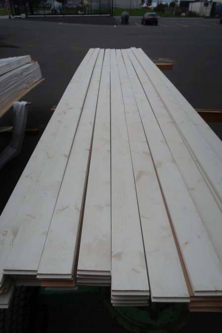 176.4 meters of rough white painted boards